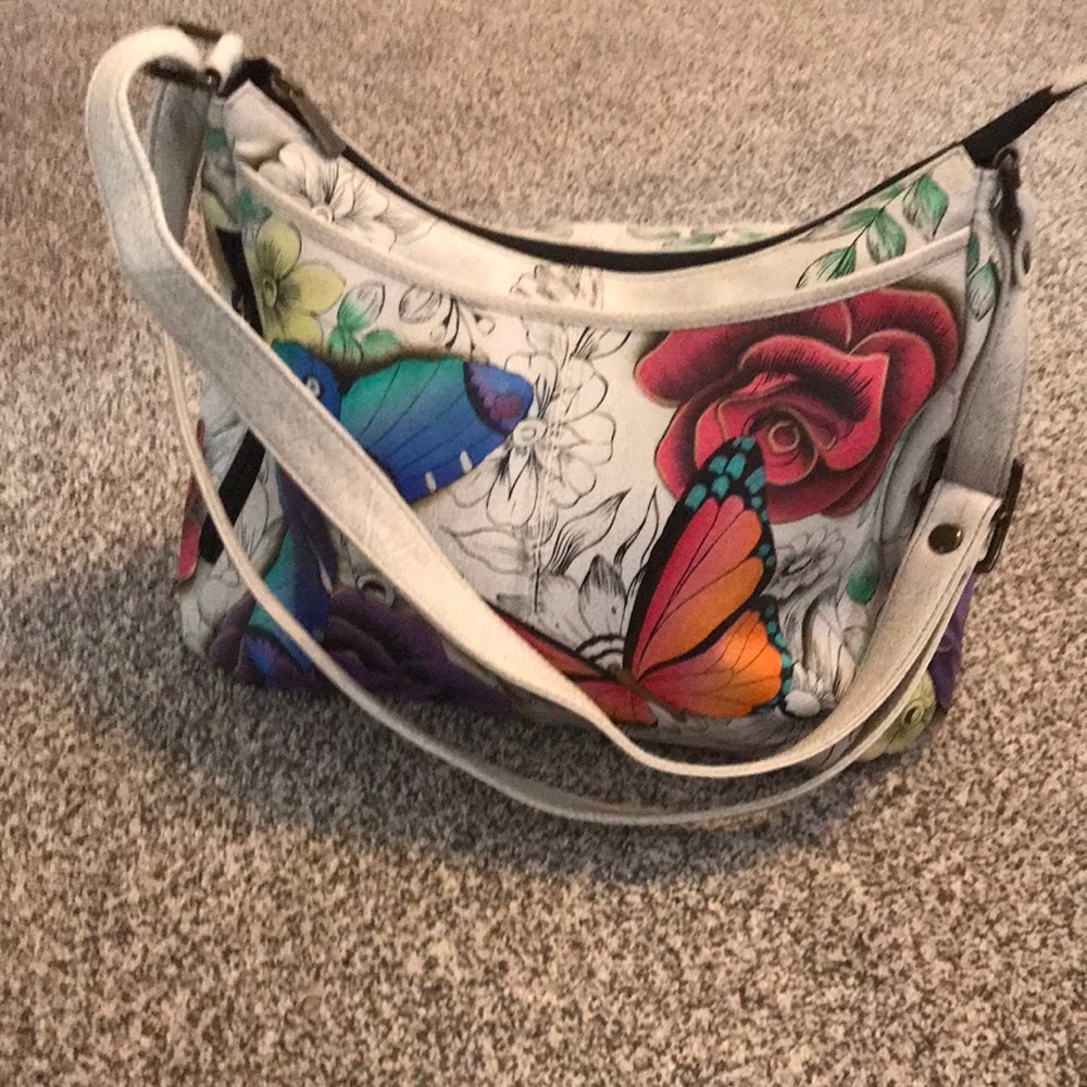 Anuschka Purse - butterfly floral theme